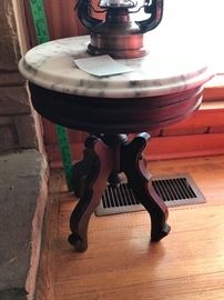 Small Eastlake marble top table