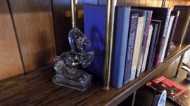 glass horse bookends