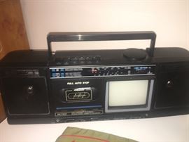 Action 3 in 1 Portable TV/Stereo Radio/Cassette Recorder!