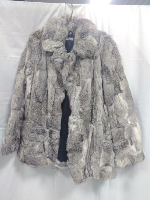 vintage rabbit fur coat, Gray, size medium                 https://ctbids.com/#!/description/share/86448