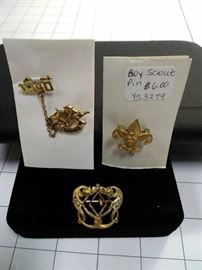  Vintage 1940 GOP pin, BSA pin, and Victorian crest pin    https://ctbids.com/#!/description/share/86501