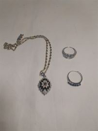 1 necklace and 2 costume jewelry rings https://ctbids.com/#!/description/share/86401