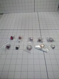 lot of 10 costume jewelry rings, sizes 8 and 9 and? https://ctbids.com/#!/description/share/86436