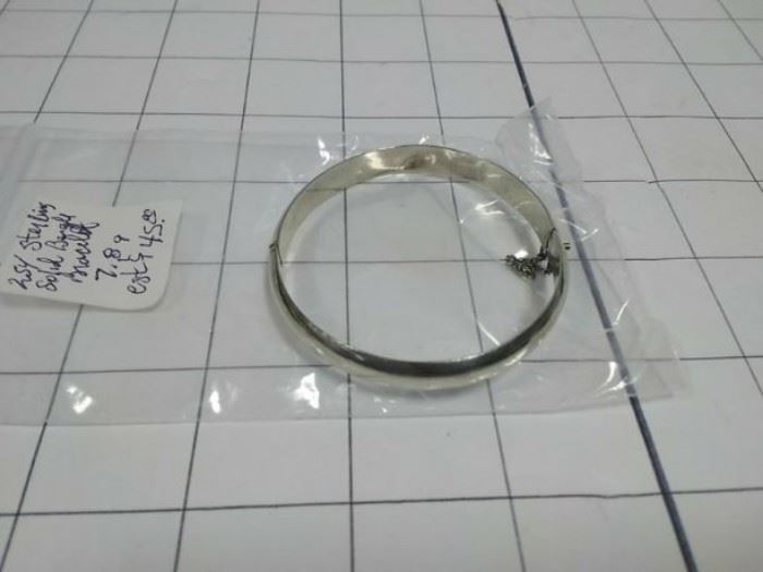 Sterlimg solid bangle bracelet 7.89 https://ctbids.com/#!/description/share/86462