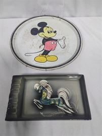 antique mickey mouse tray, horse ashtray          https://ctbids.com/#!/description/share/86504