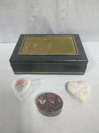 green jewelry box and other trinket boxes     https://ctbids.com/#!/description/share/86521