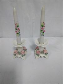 Alka Dresden decorative ceramic candle holder and candles https://ctbids.com/#!/description/share/86540