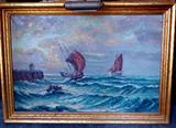 Seascape by well known Dutch artist Helio Wernegreen