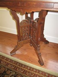 Carved Base of Marble Topped Side Table
