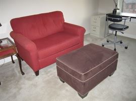 Ethan Allen Loveseat and Ottoman