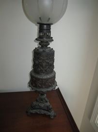 Close up of details of base of lamp