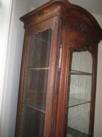 Antique Worm hole curio cabinet