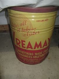 Vreamay Shortening Advertising Tin