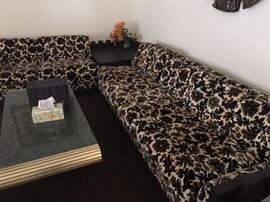 Mediterranean Sofa and corner Lamp Table.