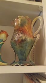 Antique Austria hand-painted pitcher very early
