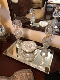 Vintage perfume & powder set 