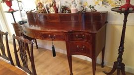 Incredible Baker inlaid Bow Front Sheraton style Sideboard!!!