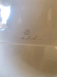 John Lennon signed lithograph with provenance ( opening of art Gallery in New York) photographs of the signing so not go with the picture