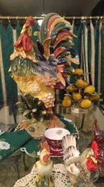  amazing very large Italian rooster centerpiece