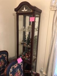Small narrow lighted curio