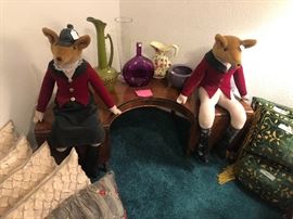 Cool vintage mahogany drop leaf half moon coffee table