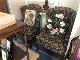2 wing chairs