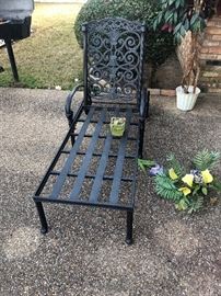 Wrought iron chaise