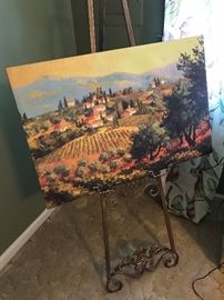 Picture on floor easel