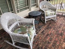 wicker rattan outdoor rocking chairs