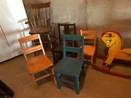 vintage children's furniture and toys