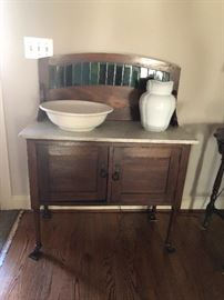 old wood wash cabinet