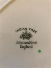 Indian Tree Johnson Bros England china set