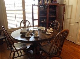 solid wood dinette set with leaf