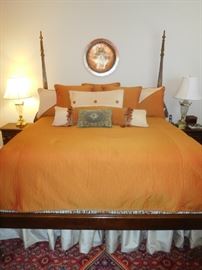 King size poster bed