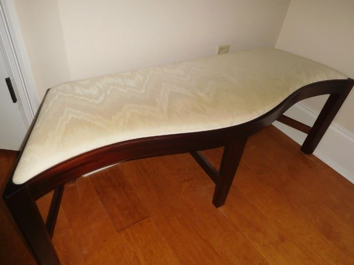 Long contoured bench