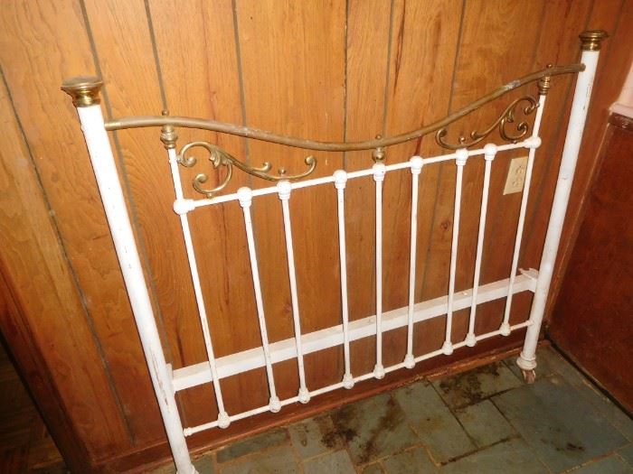 Antique iron/brass bed frame