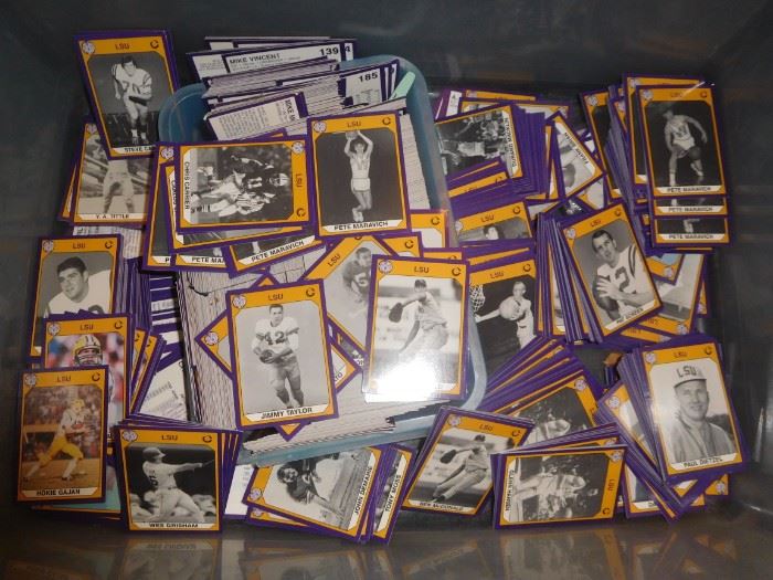 Hundreds of LSU sports cards