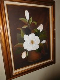 Magnolia oil painting