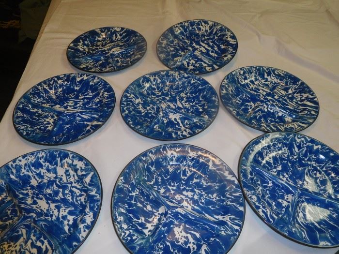 Granite ware divided plates