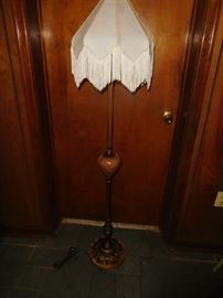 Heavy onyx antique floor lamp