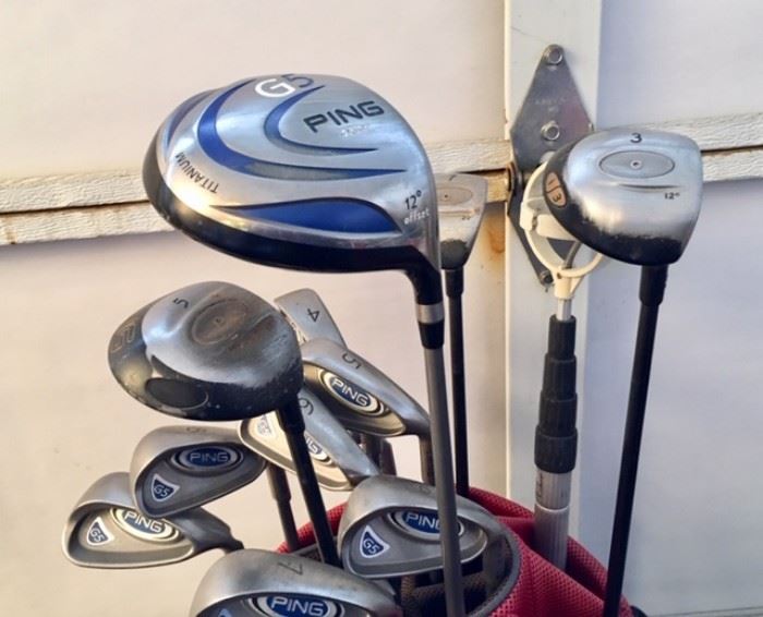 Complete set of Ping G5 golf clubs 