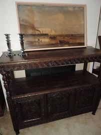 19th Century English Server / Buffet in a Jacobean Style