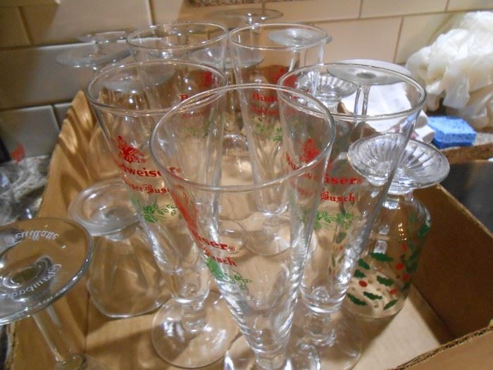 5-ct Budweiser glasses
