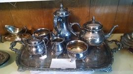 Vintage silverplate tea service