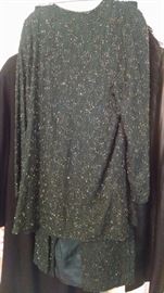 New with tags Carmen Marc Valvo two piece black sequin evening gown. Size 16, purchased at Neiman Marcus