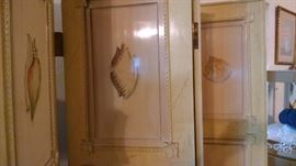 Vintage painted room divider