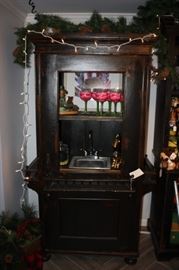 Bar cabinet with sink