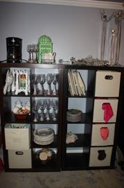 Loads of glasses, stemware, chair covers for parties