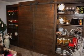 Arhaus cabinet with sliding barn doors