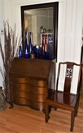 Chippendale Drop Front Secretary Writing Desk